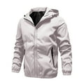 thumbnail image 1 of NaWent Men's Lightweight Waterproof Rain Jacket Hooded Outdoor Raincoat Hiking Windbreake jacket Casual Hoodies Pockets Gray 10(XL), 1 of 7