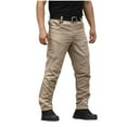 thumbnail image 1 of NaWent Men's Tactical Pants with 9 Pockets Rip-Stop Lightweight Work Hiking Pants Khaki 10(XL), 1 of 7