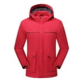 thumbnail image 1 of NaWent Men's Winter Ski Jacket Mountain Snow Coats Waterproof Detachable Hood Windproof Fleece Rain Jackets Red 14(XXXL), 1 of 8