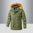 thumbnail image 1 of NaWent Men's Winter Snow Coat Warm Ski Jacket Waterproof Hooded Work Outerwear Army Green 10(XL), 1 of 9