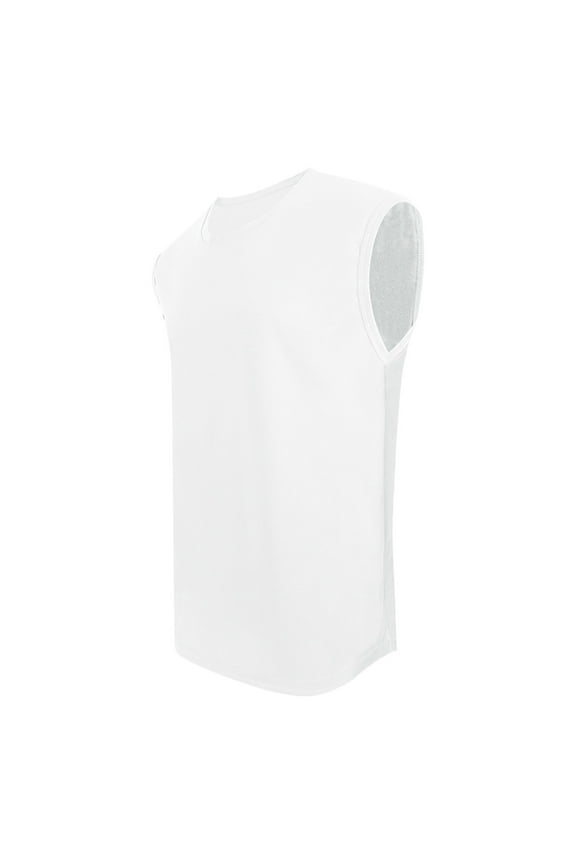 Men's Workout Swim Sleeveless Shirts Quick Dry Beach Pool Solid Color Tech Running Athletic Exercise Muscle Tank Top Big and Tall on White 14(XXXL)