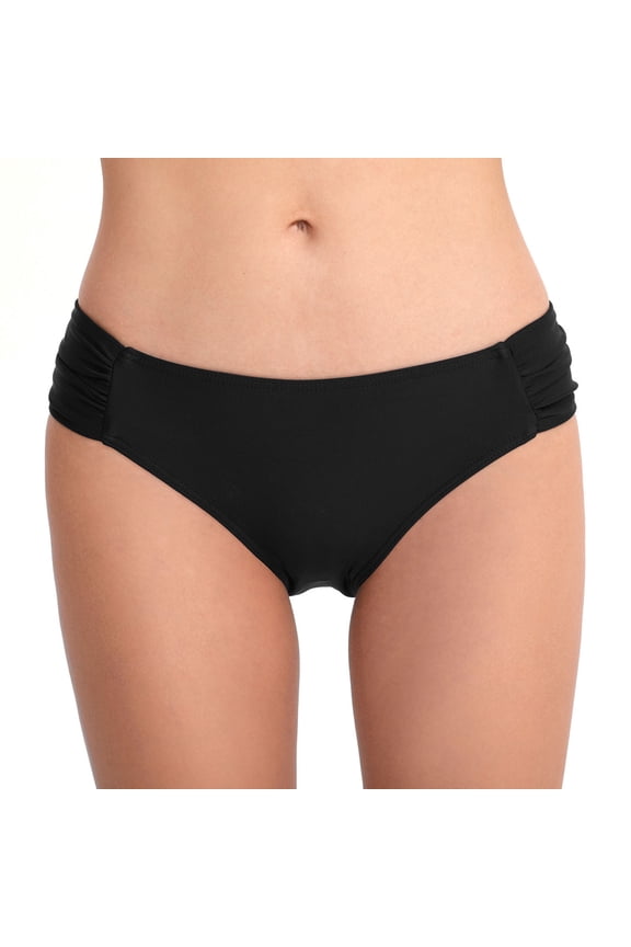 Sale Women's Bathing Suit Bottoms Full Coverage Ruched Bikini Tankini Bottom Swimsuit Brief Black XL
