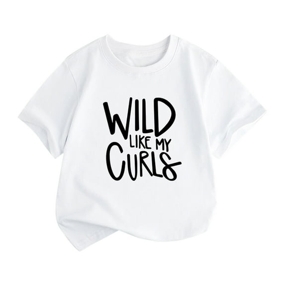 NaWent Shirts for Toddlers Short Sleeve Graphic T-Shirt Round Neck Crop Top for Little & Big Girls and Boy T-Shirt Tee 2024 on Clearance White 4 Years