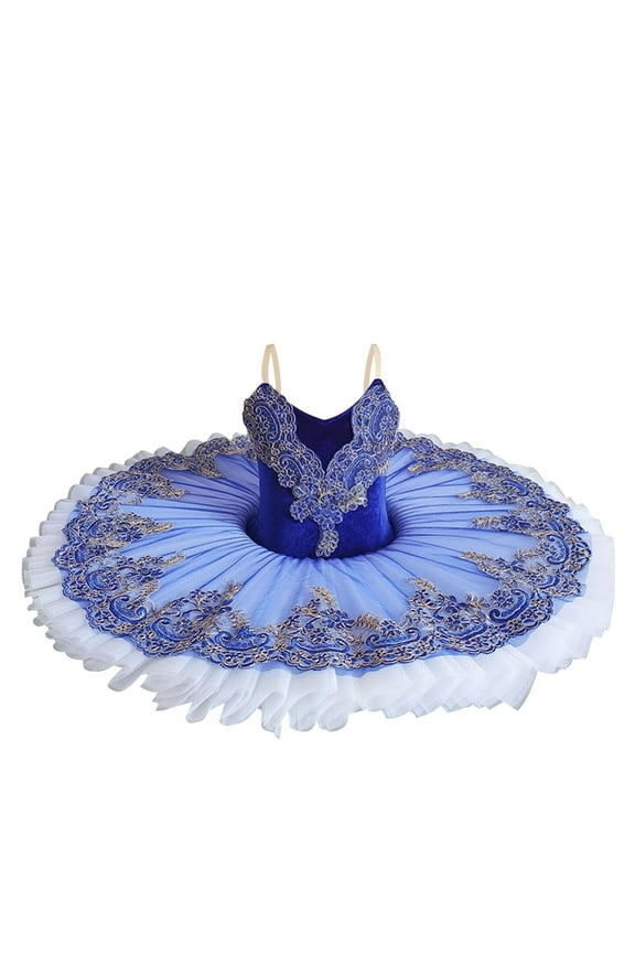 NaWent Swan Lake Bodice Stage Performance Costume Ballet Dress Competition Tutu Kids Ballet Puffy Skirt Sky Blue 13 Years
