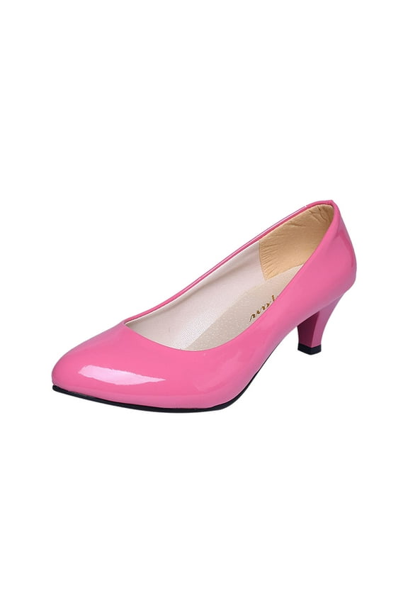 Womens Classic Closed Toe D'Orsay Bow Kitten Heel Pump | Dress, Work, Party Mid Heeled Pumps Pink 7.5(40)