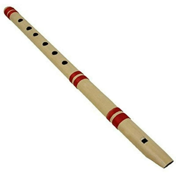 Naad G-SCALE Traditional Indian wood Bamboo straight Flute Bansuri 6+1 HOLE [17 INCH] 2023 - Natural