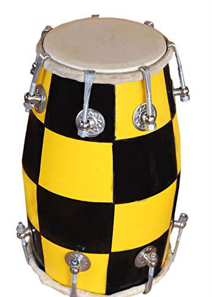Naad Nuts & Bolt Wooden Musical Baby Dholak Instrument Drum |Yellow 2023 - Polished
