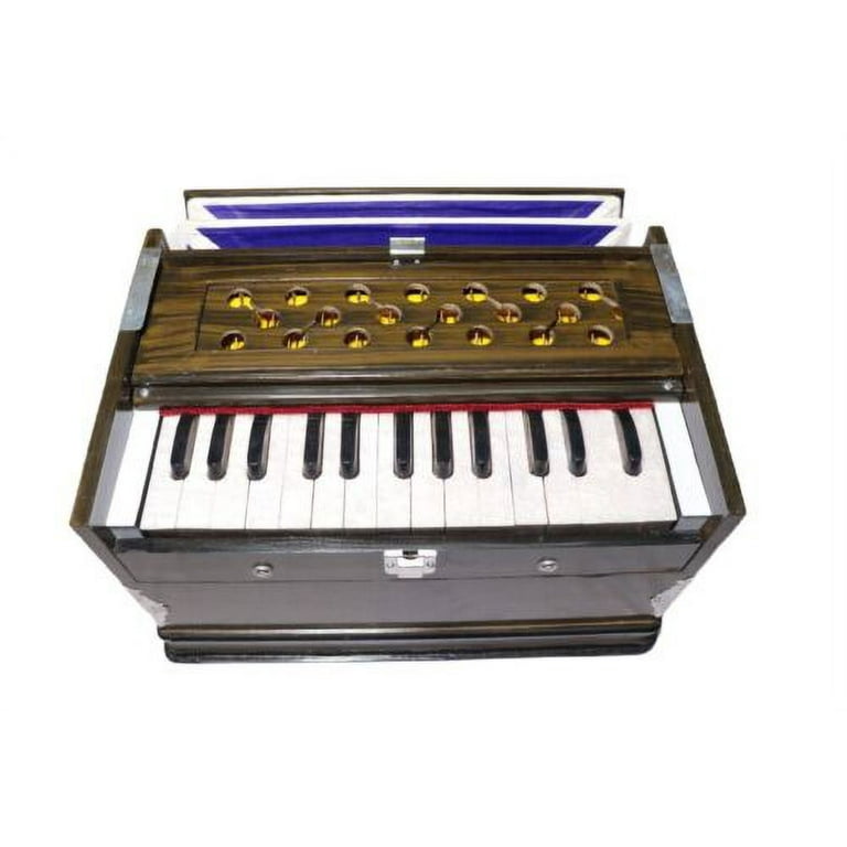 Naad Small Harmonium Professional Portable Mini Harmonium Rose Wood Color with Bag
