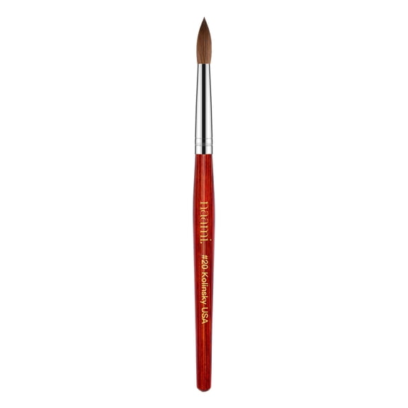 Naami Acrylic Nail Brush with Pure Kolinsky Hair and Wooden Handle - Professional-Grade Tool for Precise Nail Art and Acrylic Applications - Size 20