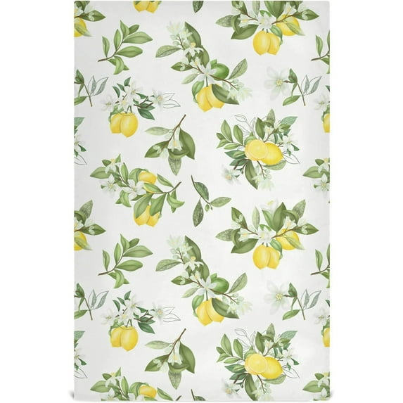 Naanle Blooming Lemon Kitchen Towels 1 Pack Dish Cloths Reusable Cleaning Cloths Absorbent Hand Towels Tea Towels Bar Towels Fast Drying 28 x 18 in