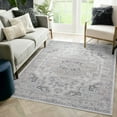 thumbnail image 1 of Naar Marfi 6X9 Area Rug, Ivory/Beige Oriental, Non-Slip and Non-Shedding Area Rugs for Home Bedroom, Kitchen Floor, Bathroom, Dining and Office, 1 of 9
