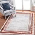 thumbnail image 1 of Naar Marfi 6X9 Area Rug, Brown/Ivory Border, Non-Slip and Non-Shedding Area Rugs for Home Bedroom, Kitchen Floor, Bathroom, Dining and Office, 1 of 8