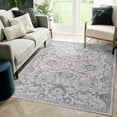 thumbnail image 1 of Naar Marfi 8X10 Area Rug, Grey/Silver Oriental, Non-Slip and Non-Shedding Area Rugs for Home Bedroom, Kitchen Floor, Bathroom, Dining and Office, 1 of 11