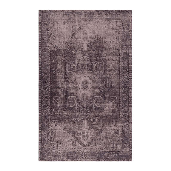 Naar Maval 2X3 Area Rug, Burgundy/Blue Oriental, Machine Washable Rugs for Living Room, Non-Slip, Non-Shedding and Foldable Rugs