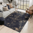 thumbnail image 1 of Naar Maval 3X5 Area Rug, Black/Gold Oriental, Machine Washable Rugs for Living Room, Non-Slip, Non-Shedding and Foldable Rugs, 1 of 11