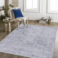 thumbnail image 1 of Naar Maval 4X6 Area Rug, Blue/Cream Oriental, Machine Washable Rugs for Living Room, Non-Slip, Non-Shedding and Foldable Rugs, 1 of 11