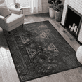 thumbnail image 1 of Naar Maval 8X10 Area Rug, Black/Gray Oriental, Machine Washable Rugs for Living Room, Non-Slip, Non-Shedding and Foldable Rugs, 1 of 10