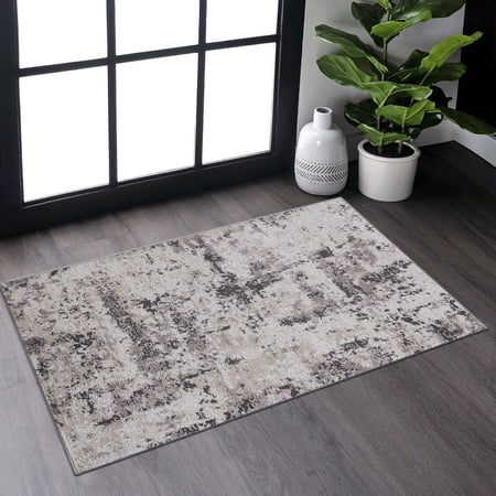 Naar Payas 2X3 Area Rug, Cream/Brown Power Loom Crafted Area Rugs for Indoor Living Room, Bedroom, and Dining Room