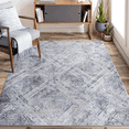 thumbnail image 1 of Naar Payas 6X9 Area Rug, Blue/Grey Geometric Power Loom Crafted Area Rugs for Indoor Living Room, Bedroom, and Dining Room, 1 of 5