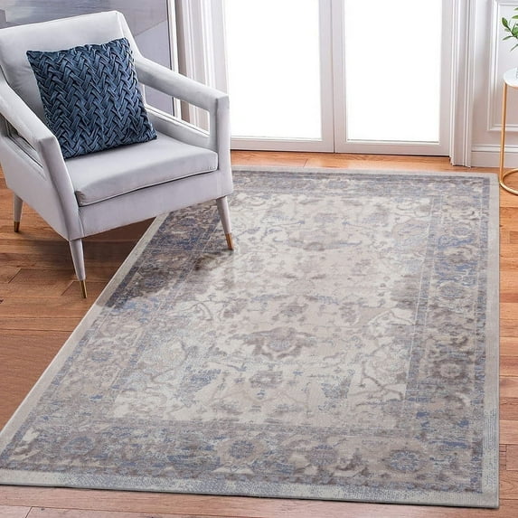 Naar Payas 8X10 Area Rug, Brown/Beige Oriental Power Loom Crafted Area Rugs for Indoor Living Room, Bedroom, and Dining Room