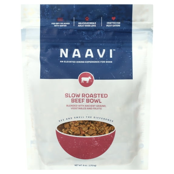 Naavi Slow-Roasted Beef Bowl Dry Dog Food, 6 oz Bag