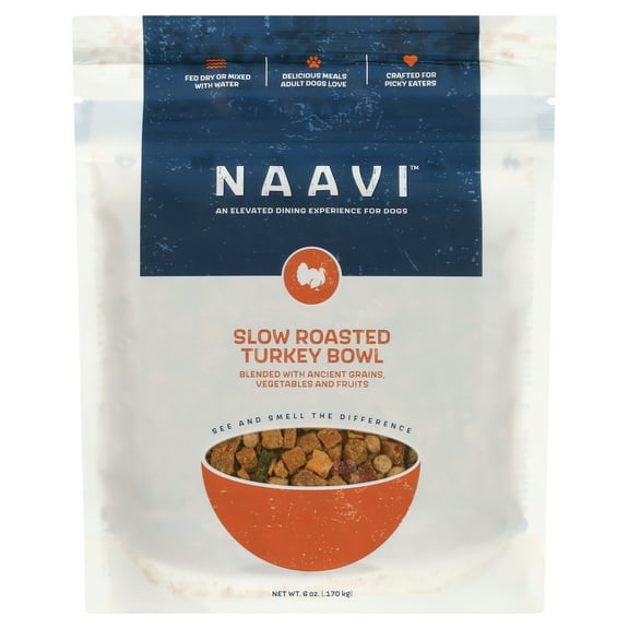 Naavi Slow-Roasted Turkey Bowl Dry Dog Food, 6 oz Bag