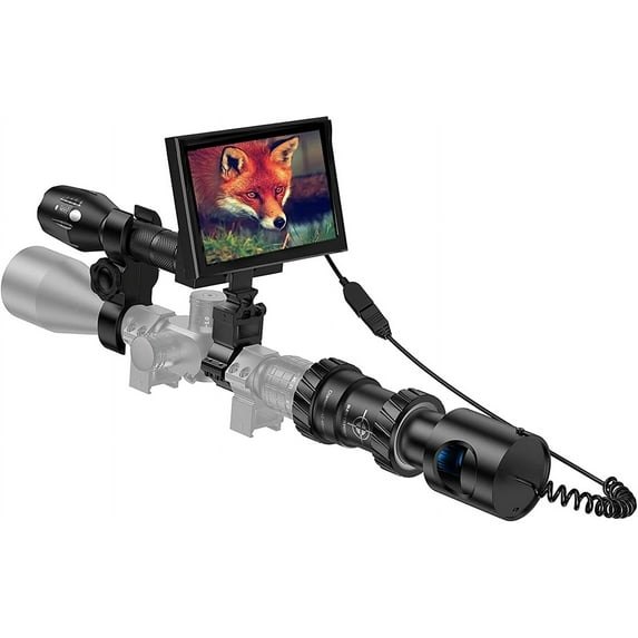Nabila DIY Digital Night Vision Scope for Rifle Hunting with Camera and 5" Portable Display Screen