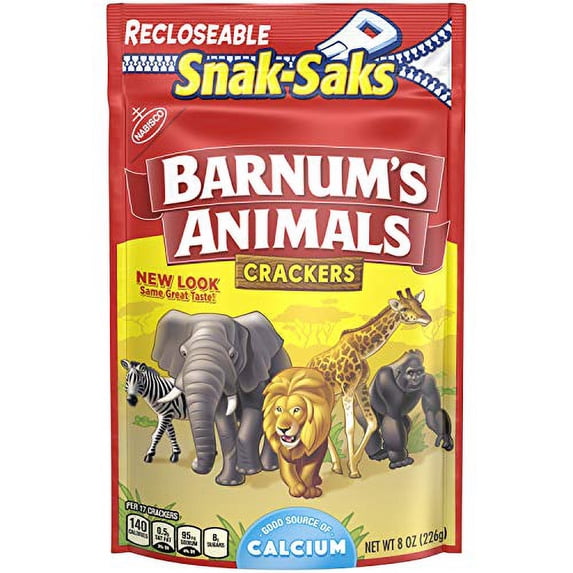 Nabisco Animal Crackers, Snak Sak, 8 oz - Case of 12