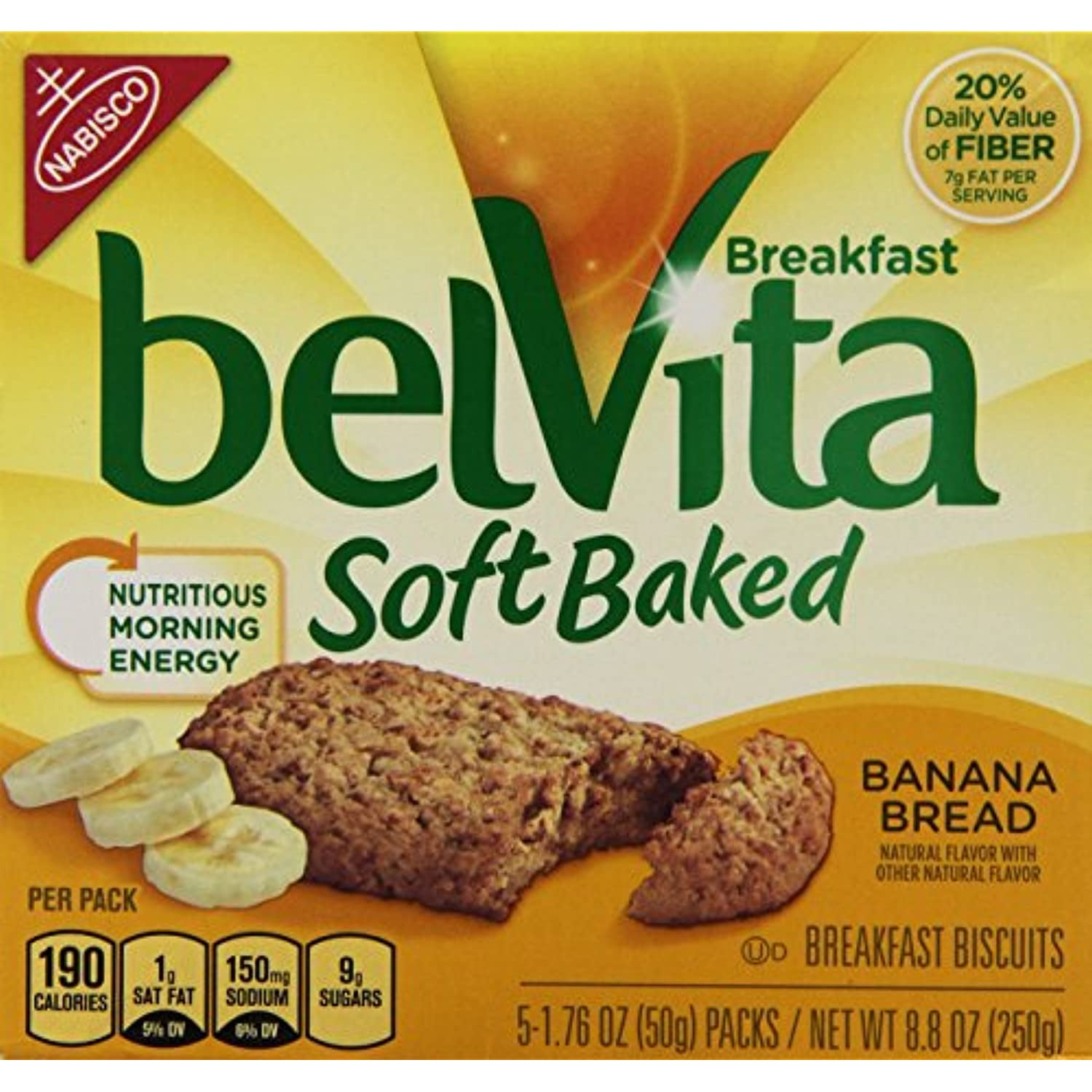 Nabisco, Belvita, Soft Baked, Banana Bread, 8.8Oz Box (Pack Of 4)