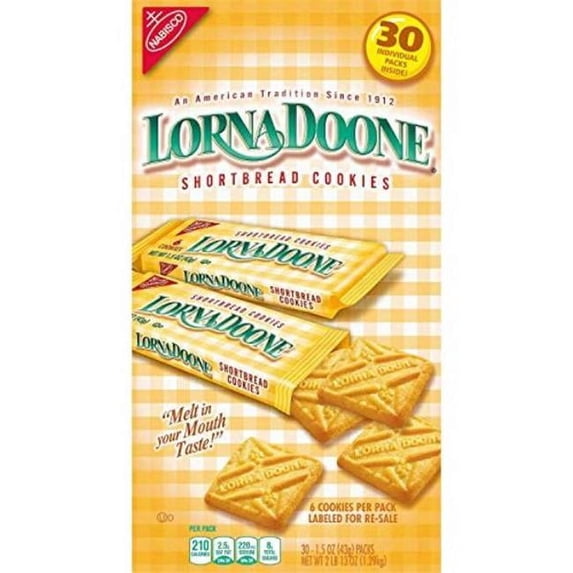Nabisco C2 Lorna Doone Shortbread Cookies, 30 Count - Pack of 2