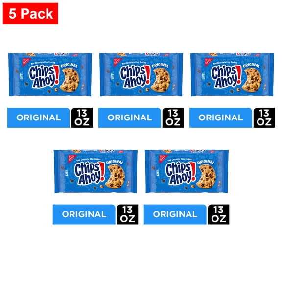 Nabisco CHIPS AHOY! Original Chocolate Chip Cookies 13.0 oz - 5 Pack
