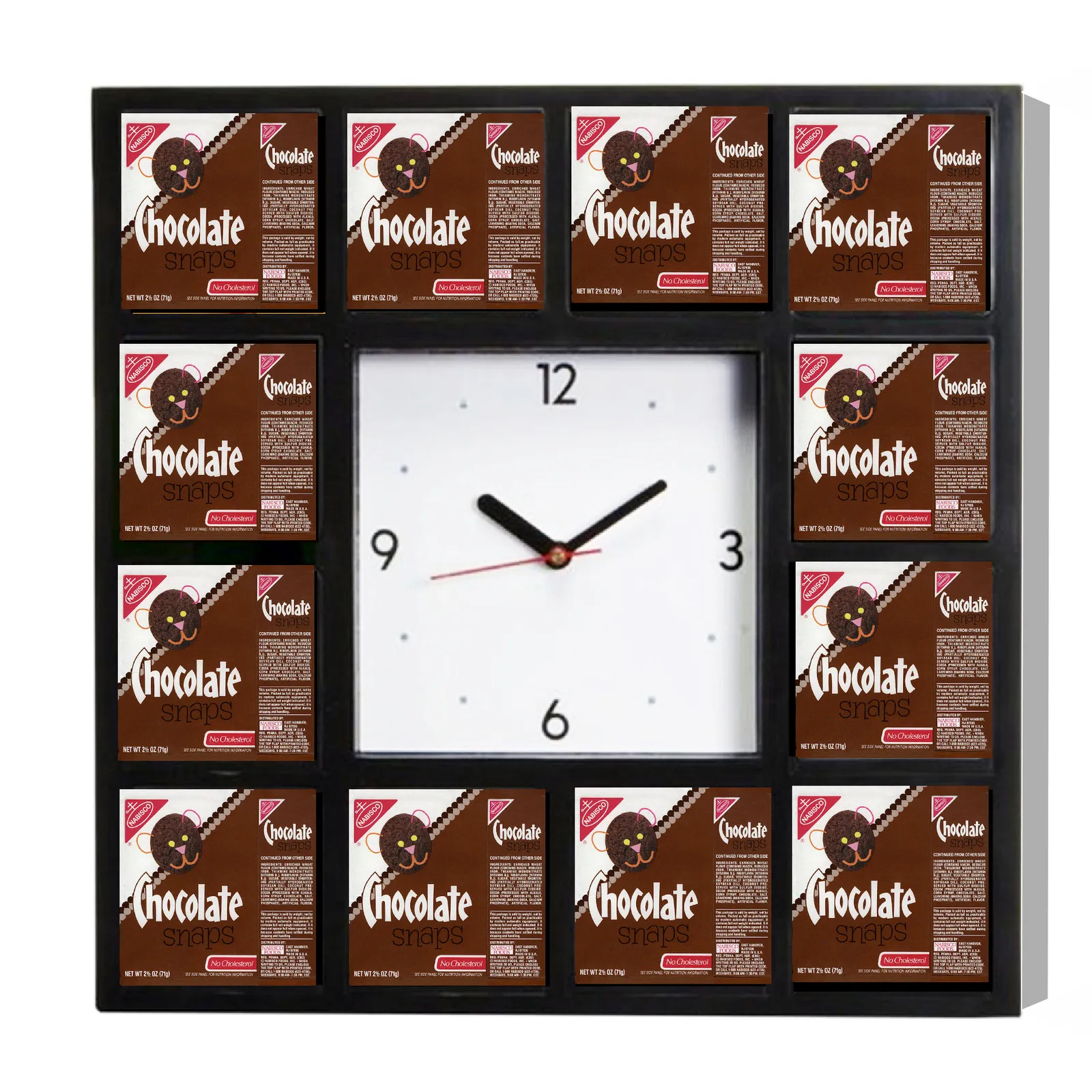 Nabisco Chocolate Snap Cookies Advertising Promo Clock Big 10.5" Not