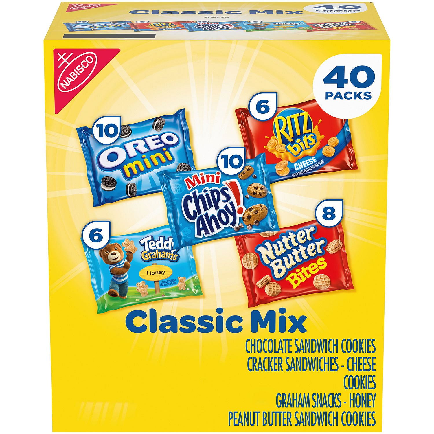 Minis, variety pack of creme-filled wafer cookies, 40-ct