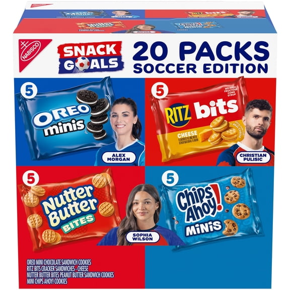 Nabisco Classic Mix Variety Pack, OREO, CHIPS AHOY!, Nutter Butter, RITZ Bits Cheese, 20 Snack Packs