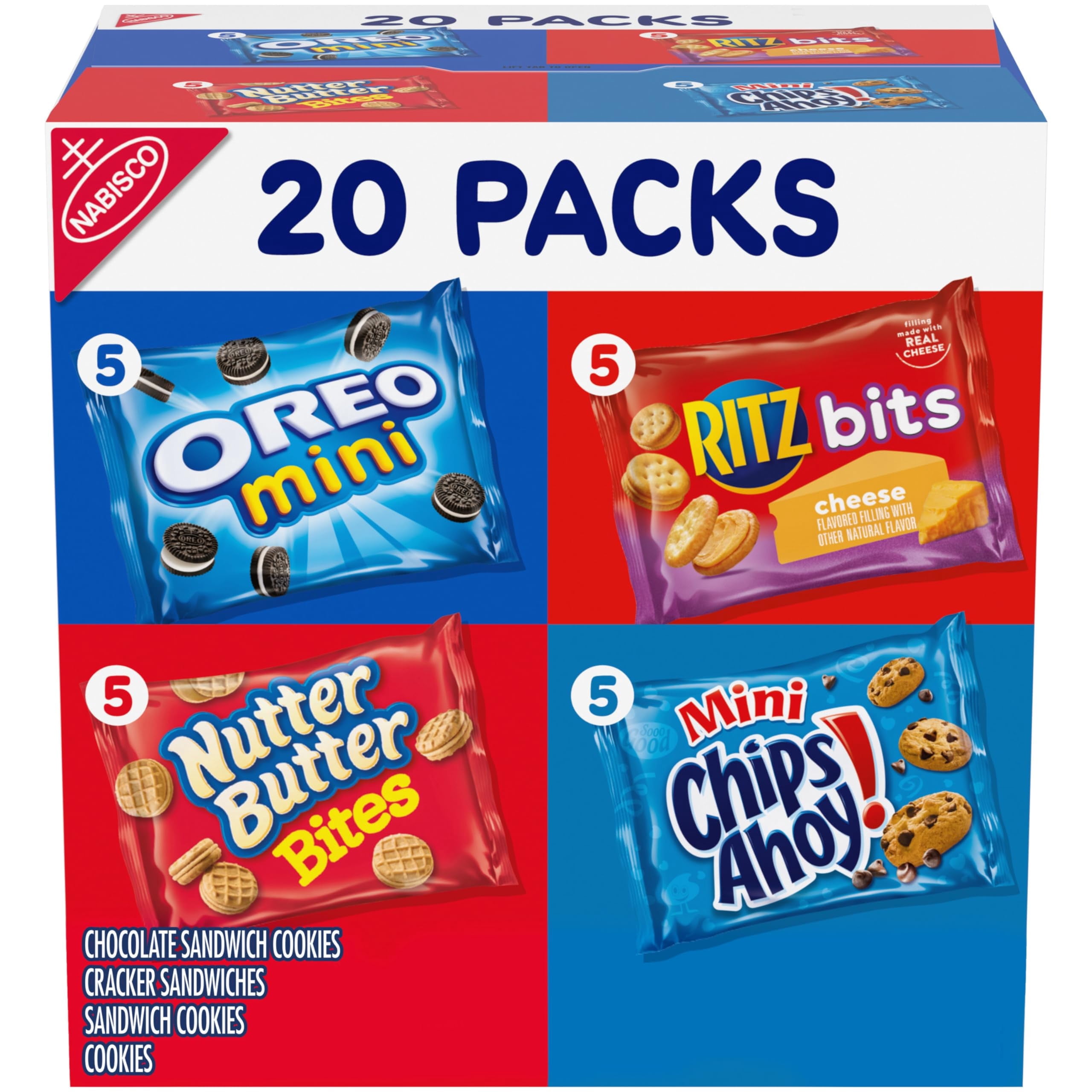 Nabisco Classic Mix Variety SSF20 Pack, OREO Mini, CHIPS AHOY! Mini ...