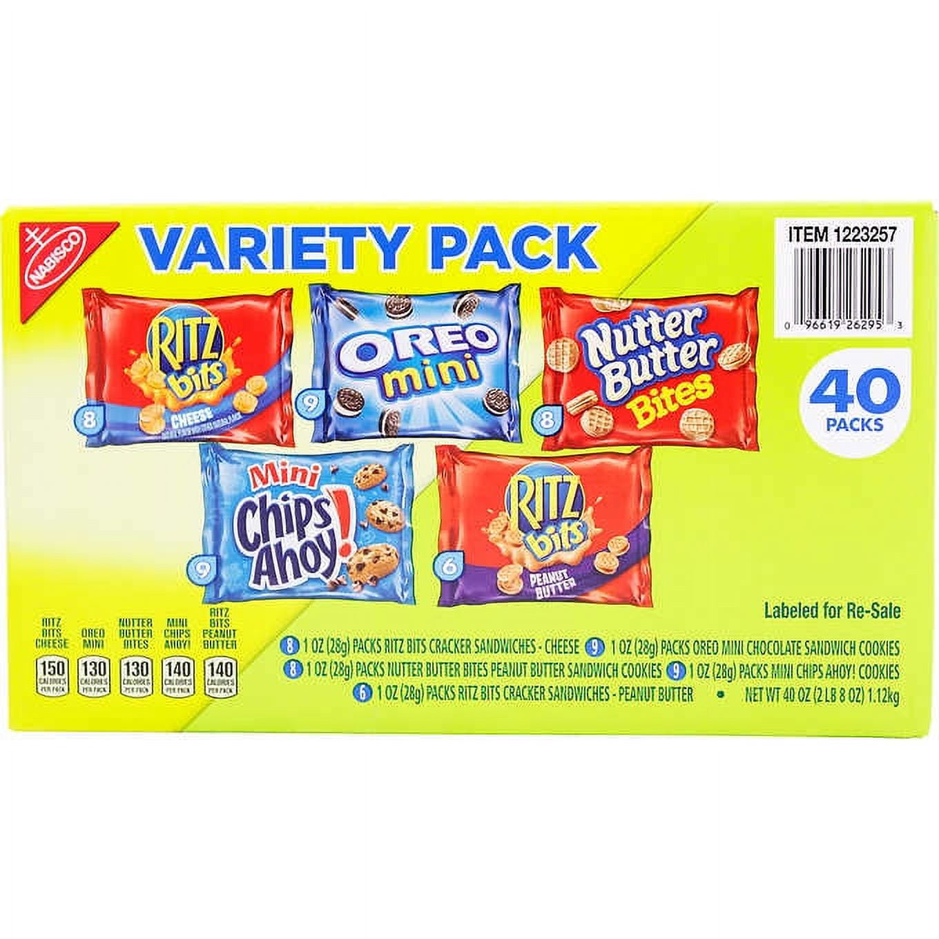 Nabisco Cookie & Cracker, Variety Pack, 1 oz, 40count
