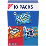 Nabisco Cookie Variety Pack, OREO Mini, Nutter Butter Bites, CHIPS AHOY! Mini, Baked, 10 Snack Packs