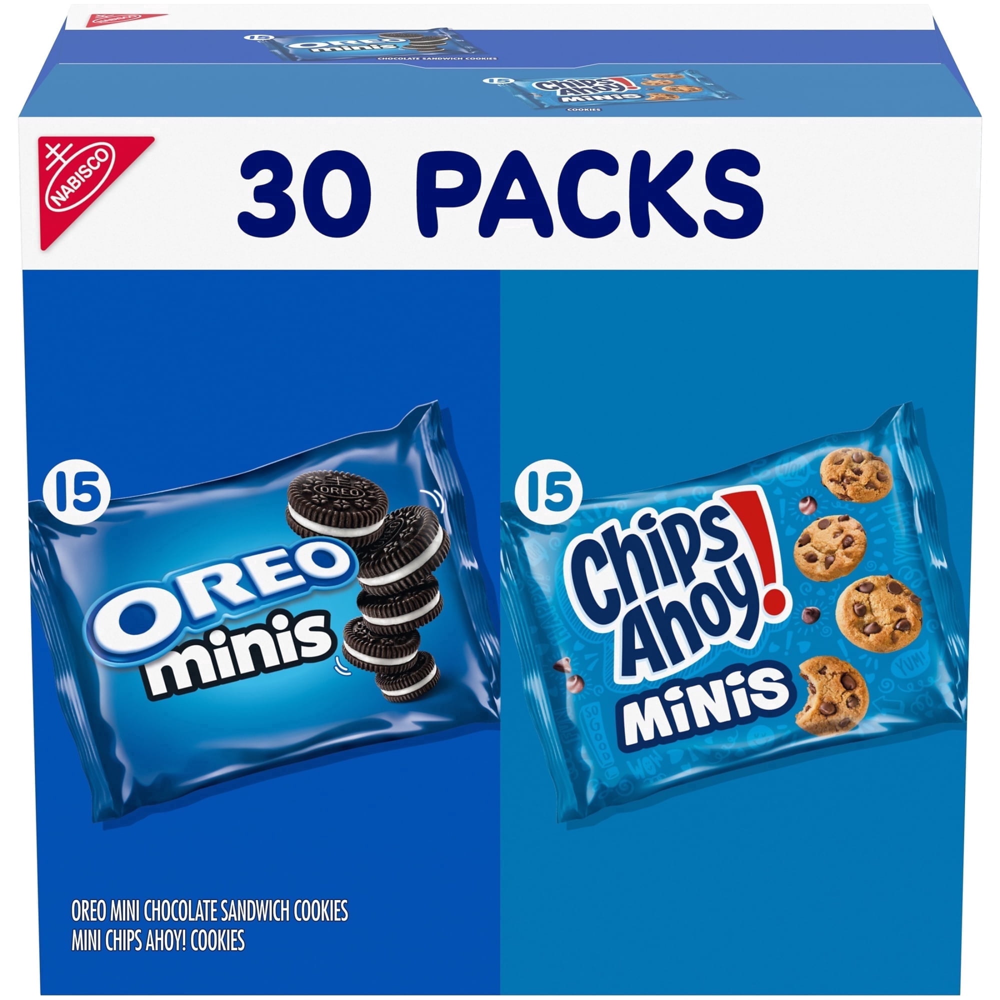 Nabisco Crowd Favorites Cookie Variety Pack, CHIPS AHOY! Mini & OREO Mini, 30 Snack Packs