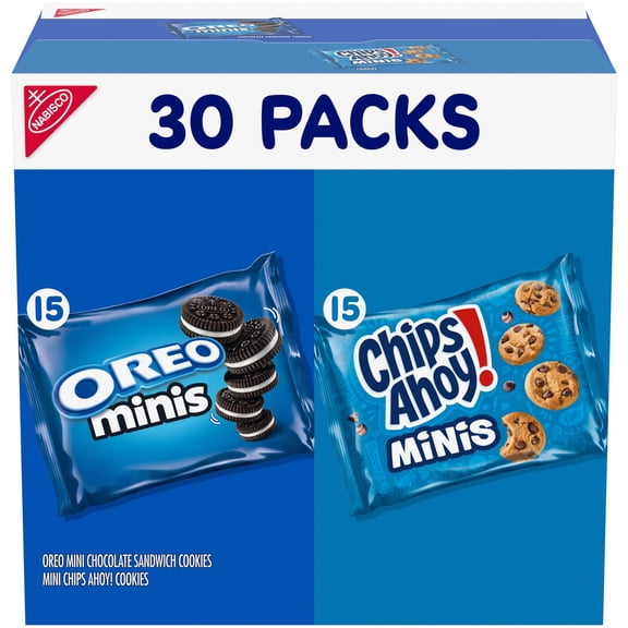 Nabisco Crowd Favorites Cookies Variety Pack, OREO Minis & CHIPS AHOY! Minis, 30 Snack Packs