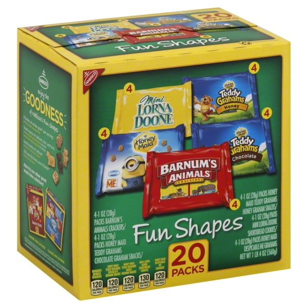 Nabisco Fun Shapes Variety Snack Pack, 1 Oz., 20 Count