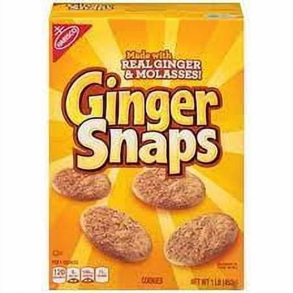 Nabisco Ginger Snaps Cookies, 16 Ounce (Pack of 6)