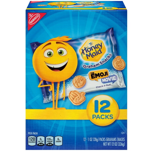 Nabisco Honey Maid Emoji Movie Graham Snacks, 1 Oz., 12 Count