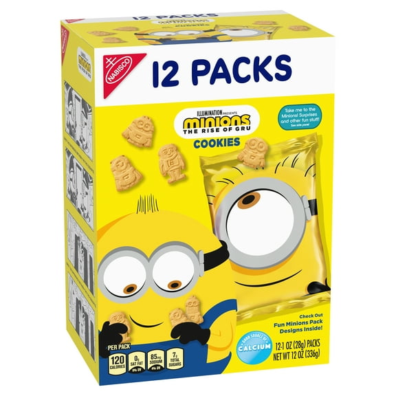 Nabisco Minions Cookies, 12 Snack Packs