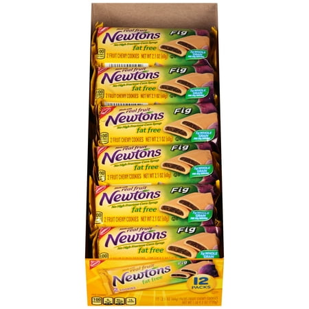 Nabisco Newton's Fat-Free Fig Fruit Chewy Cookies, 2.1 Oz., 12 Count