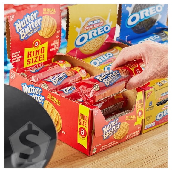 Nabisco Nutter Butter King Size Cookie Pack 8-Count (3.5 oz.) - 20/Case