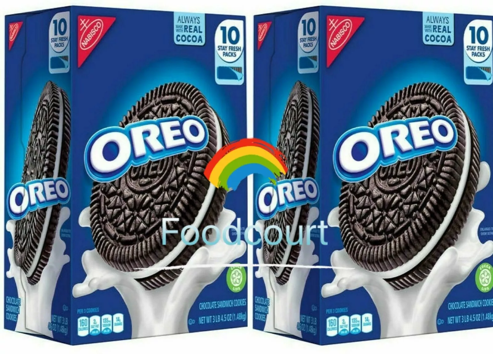 Nabisco Oreo Chocolate Sandwich Cookies 52.5 oz Each Pack(2 Packs)