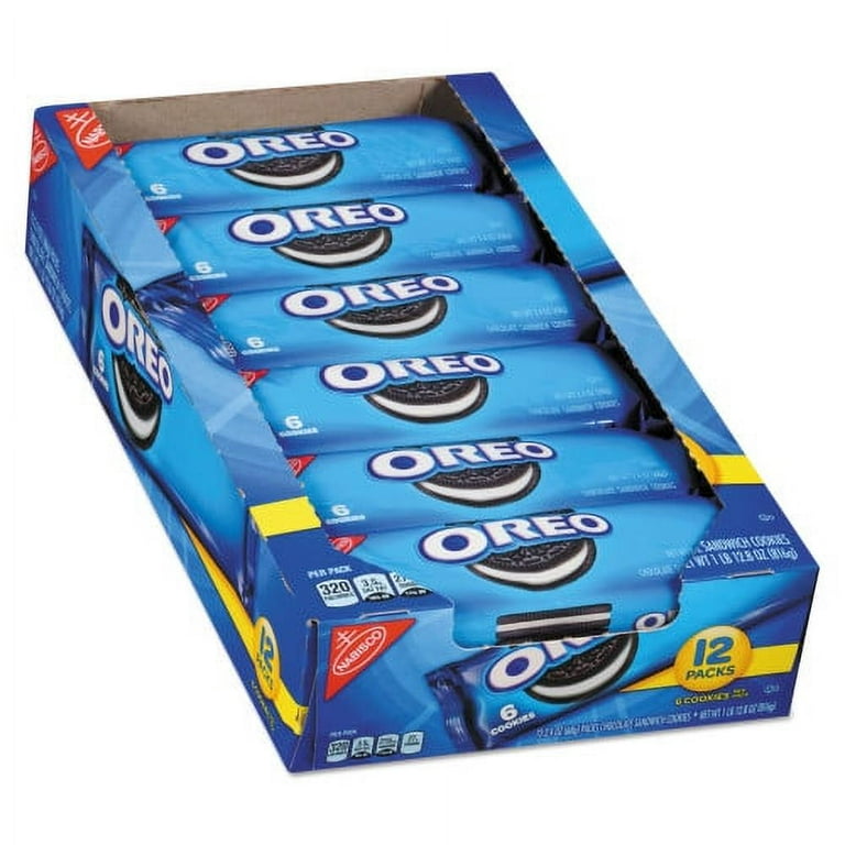 Oreo Cookies Single Serve Packs, Chocolate, 2.4 oz Pack, 6 Cookies/Pack, 12 Packs/Box Oreo Cookies Single Serve Packs, Chocolate, 2.4 oz Pack, 6 Cookies/Pack, 12 Packs/Box