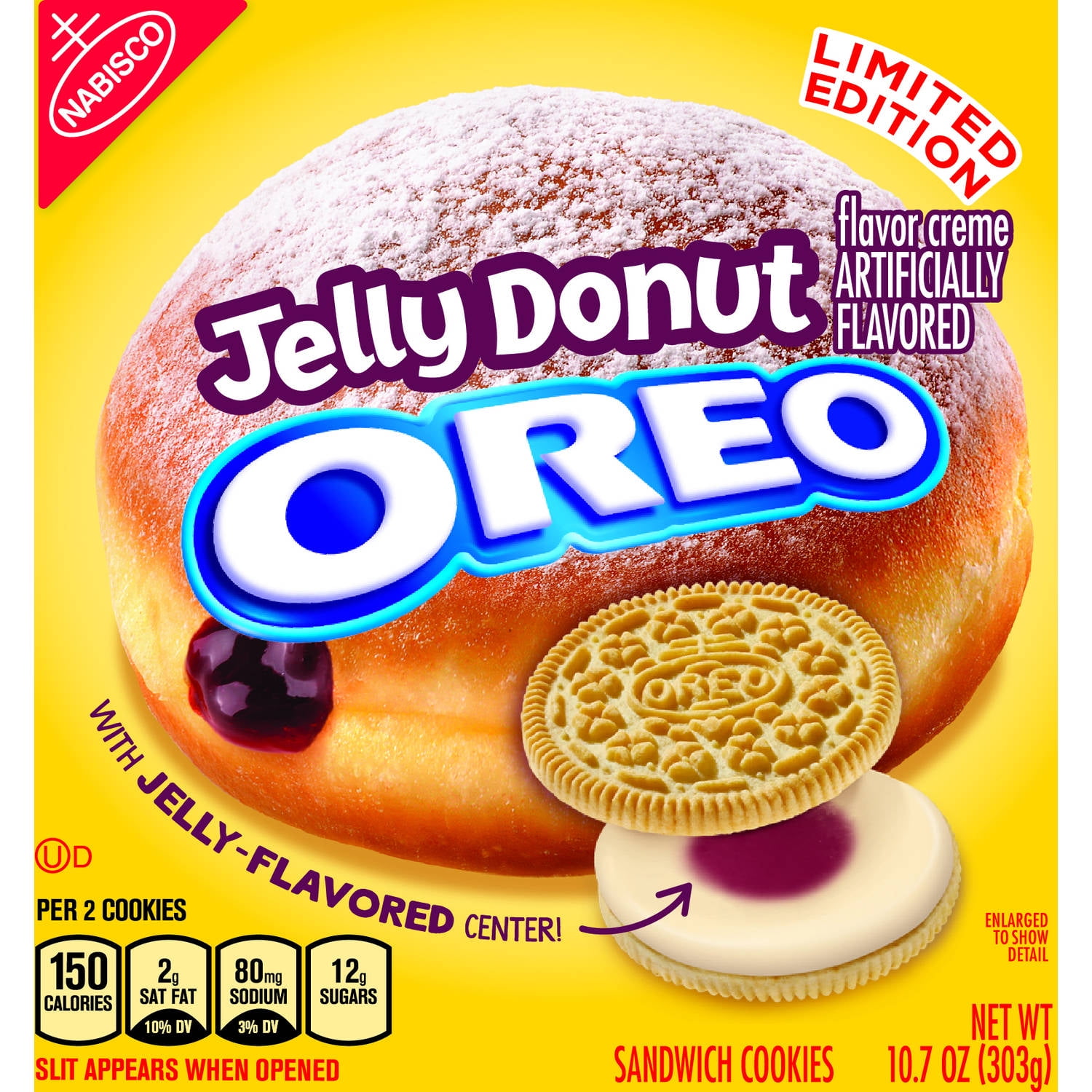 Nabisco Oreo Jelly Donut Sandwich Cookies Limited Edition, 10.7 Oz