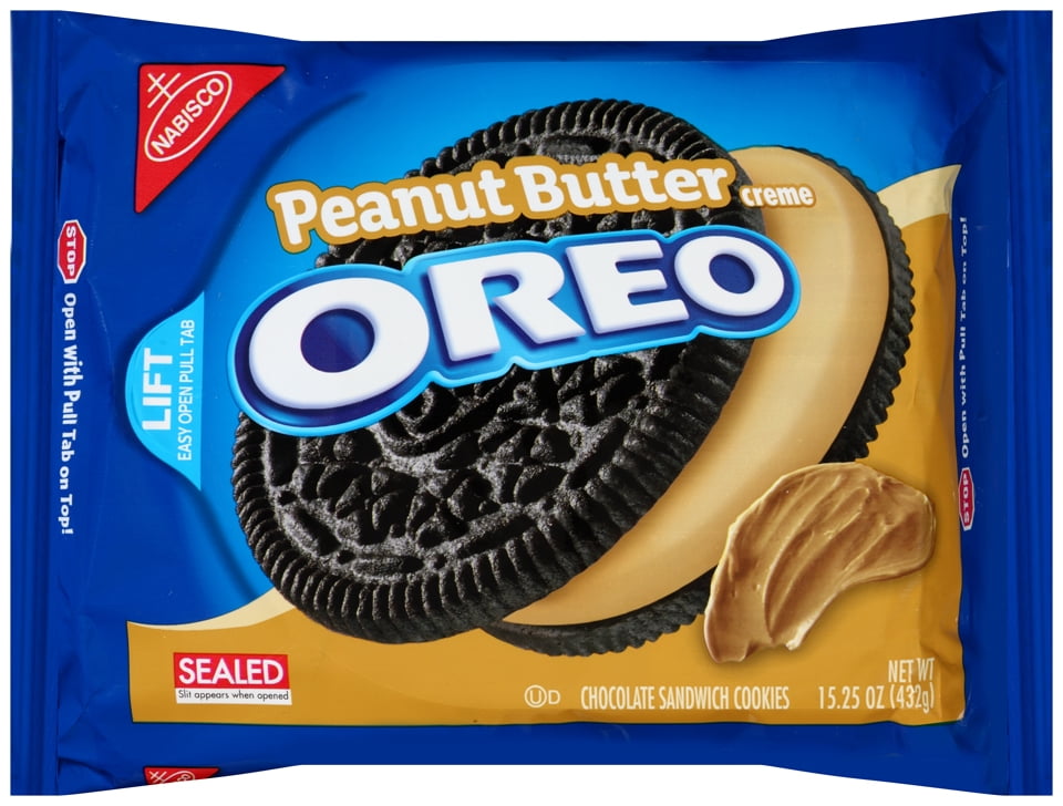 Nabisco Oreo Peanut Butter Creme Chocolate Sandwich Cookies, 15.25 oz