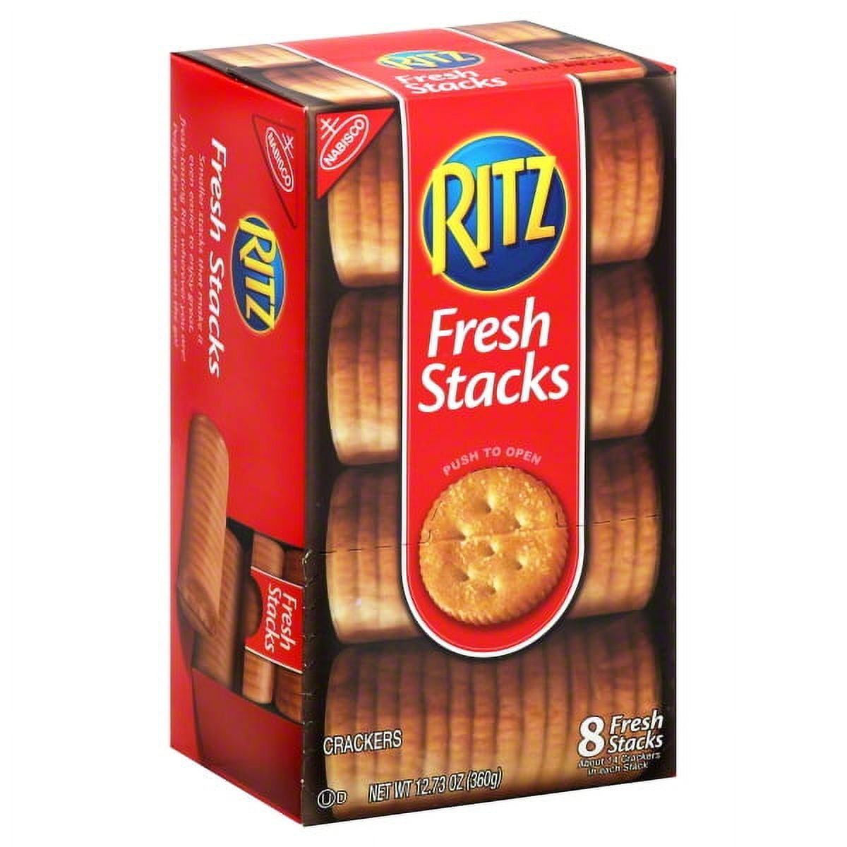 Nabisco, Ritz, Fresh Stacks, Crackers, 12.73oz, 8 Fresh Stacks, Shelf Stable, Cardboard Box